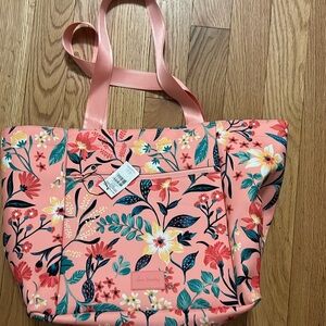 NWT Vera Bradley Reactive Coral Lily Family Beach Tote Bag